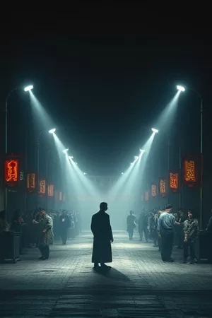 本周主推剧集《晨雾里的站台》竖版主视觉，晨雾中的老式站台与暖黄灯箱