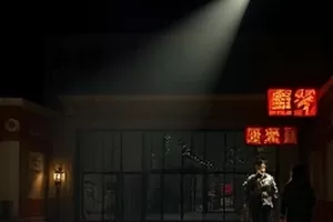 《雪落长安道》剧照，雪夜城门口的长镜头