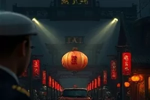 《夜行列车》剧照，绿皮车厢过道与行李架